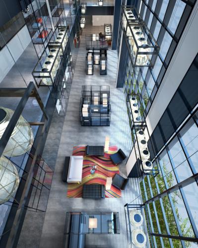 上海金茂大厦办公楼装修之中国中化控股有限责任公司时尚简约的办公室装修理念